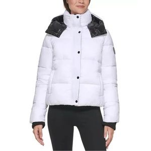 DKNY Sport Women’s Puffer Logo white jacket